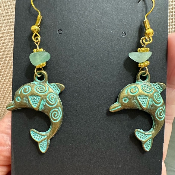 Jewelry - Turquoise Dolphin Earrings